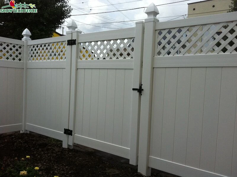 White Vinyl Fencing Panel No Lead Privacy Fencing Set Pvc Feet Tan Tall 6x8 PVC Commercial 7ft Garden Fence Plastic Outdoor Free