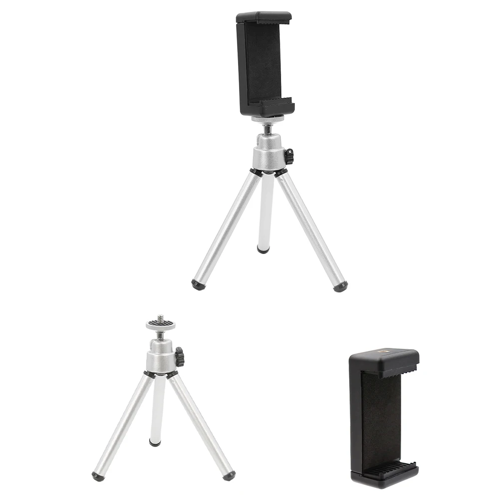 HONGDAK Table Mini Flexible Tripod 360 Degree Rotation Portable Stand with Phone Clip for Gopro Camera Xiaomi Huawei iPhone