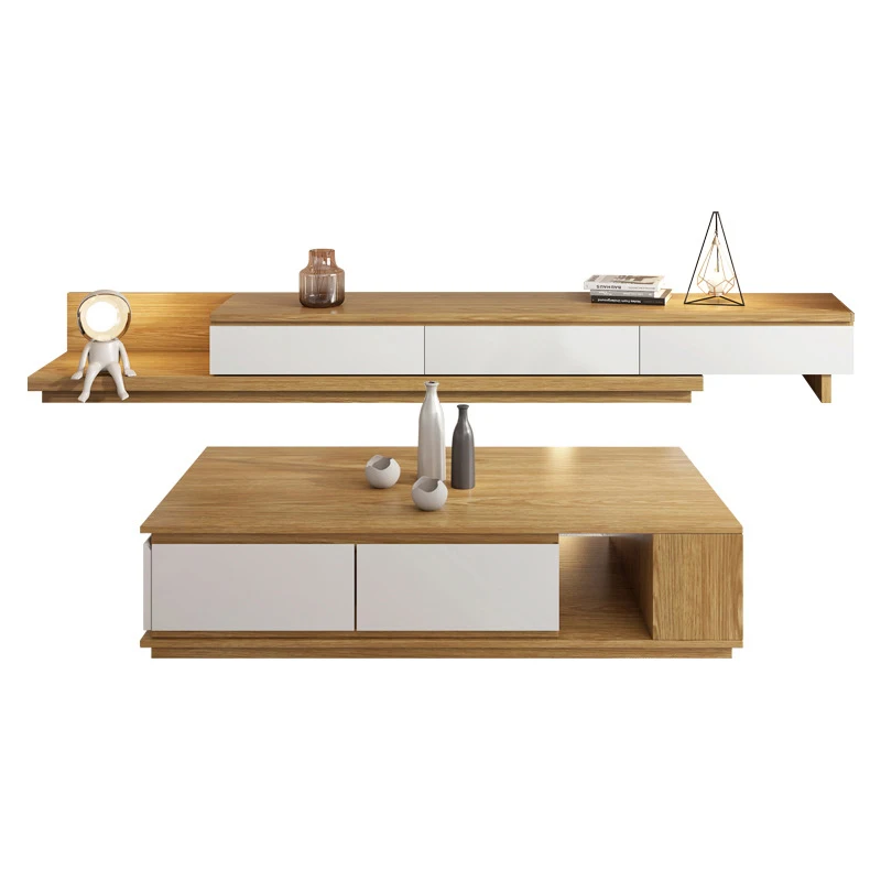 Gmart Nordic Style Small Family Living Room Background Simple Modern Furniture Tv Cabinet Tea Table Combination Wall Cabinets