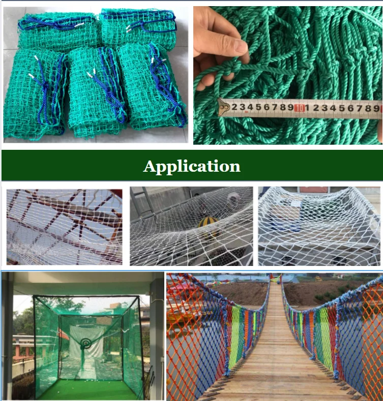 Safety nets for balcony protection polyester knotless net