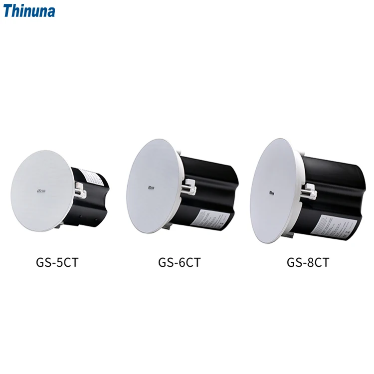 Thinuna GS-8CT Broadcasting Music Commercial Audio System 6.5 inch Coaxial Ceiling Speaker 60W 100V In-ceiling Loudspeaker