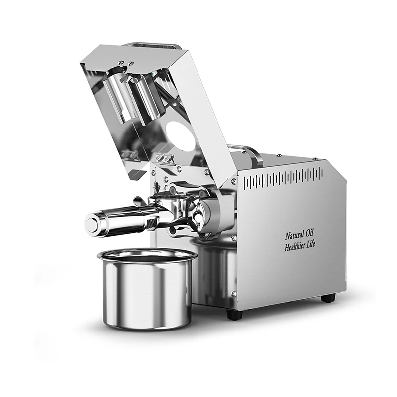 GOOPIKK 2024 700w Cold / Hot Press Automatic Organic Oil Extractor Commercial Grade Stainless Steel Oil Press Machine 5~6kg/h