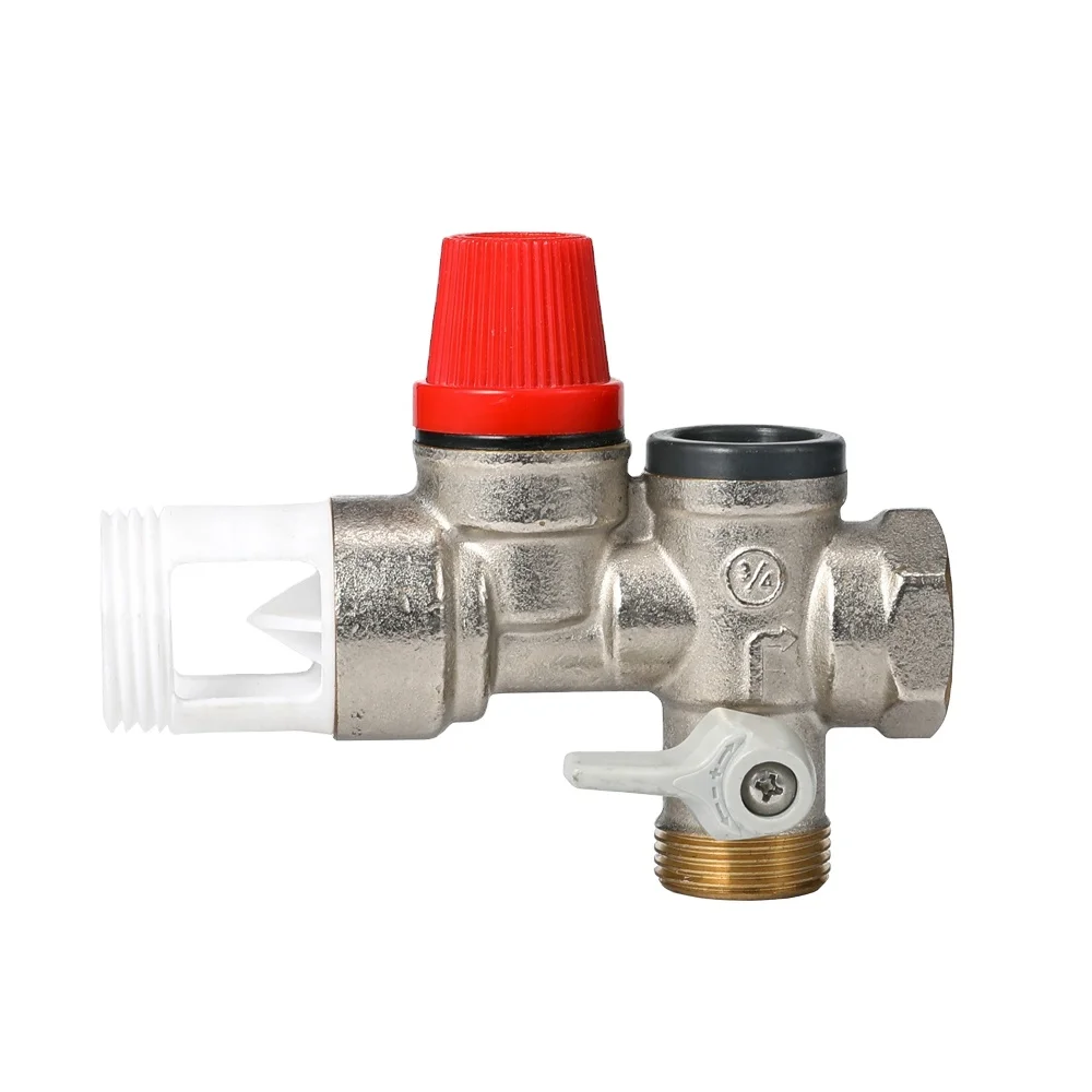 1/2  3/4 inch Multifunction Hydraulic Brass Safety Relief Groups for Hot Water Storage Heaters