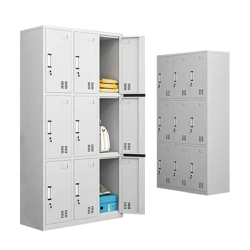 Wholesale Best Seller gym locker cabinet 9 door steel locker Employee metal lockers 9 compartments