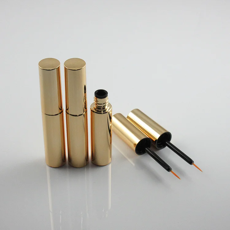
moq 500pcs TM-EL6621 8ml shiny gold liquid eye liner bottle blowing eyeliner tube empty packaging 