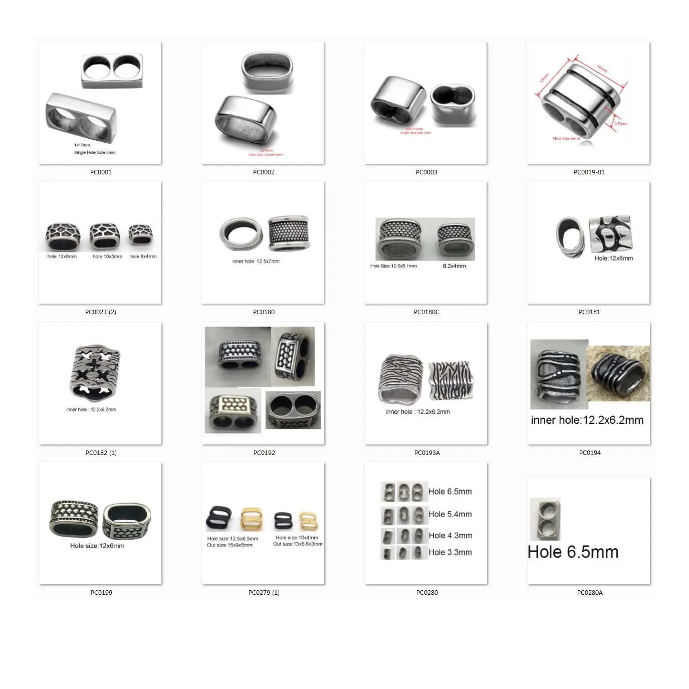 Yudan 316 Stainless Steel Bracelet Charms Spacer Beads  For Jewelry Making