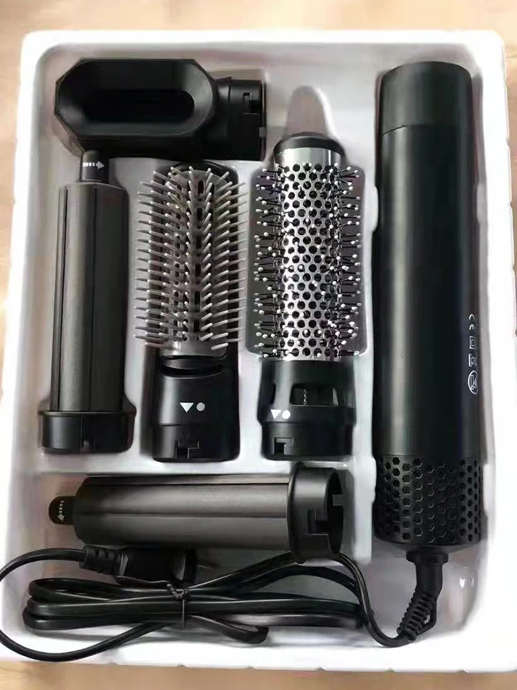 One Step Negative Ion Volumizer Volume Hair Styler Hot Air Brush Blow Hair Curling Straightener 5 In 1  Hair Dryer Brush