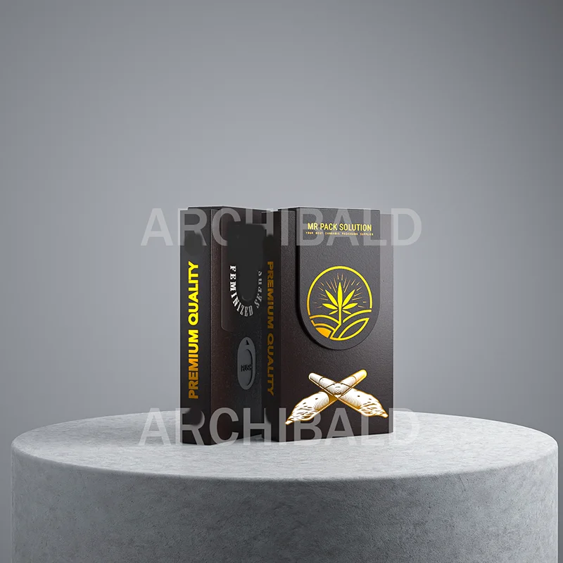 Premium Quality Pre Smell Proof Roll Magnet Flip Cover Custom Recycled Packaging Paper Box