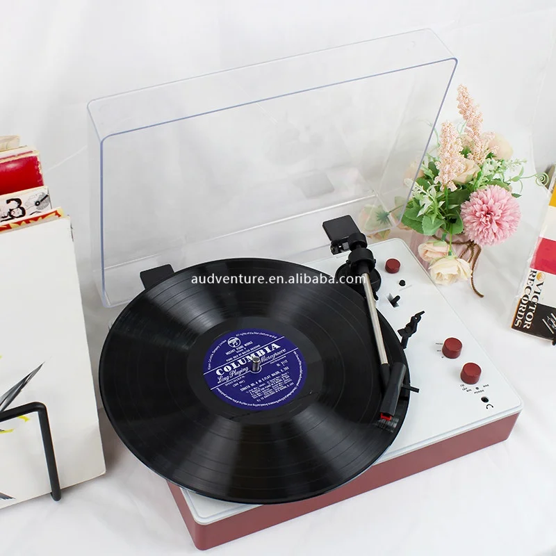 Dust Cover Bluetooth Transmitter Gramophone Phonograph Turntable record player,   Blue tooth vinyl record player