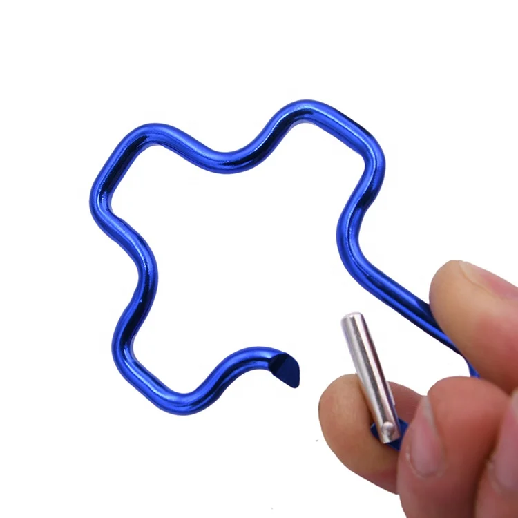 China factory wholesale the promotional key chain aluminum cross carabiner clip