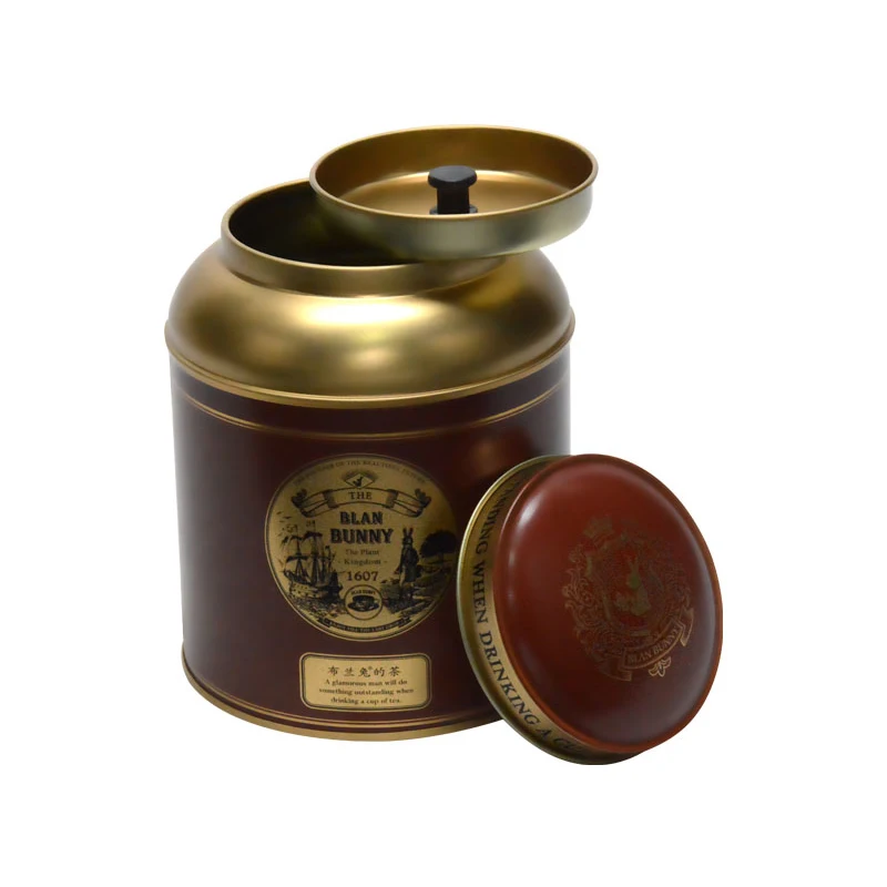 Жестяные банки неправильной формы для упаковки чая на заказ, металлические чайные банки