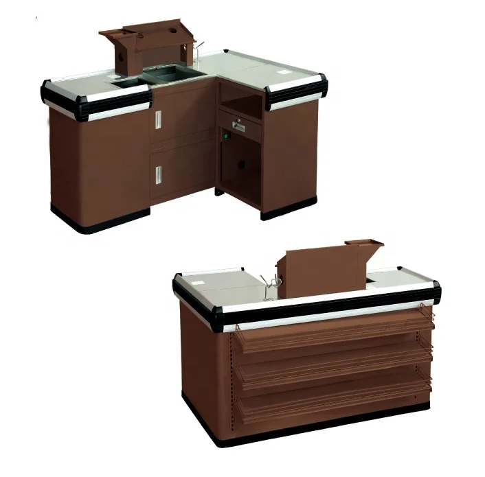 Wholesale Retail Hypermarket Cash Counter Desk,Fast Checkout Counter Desk