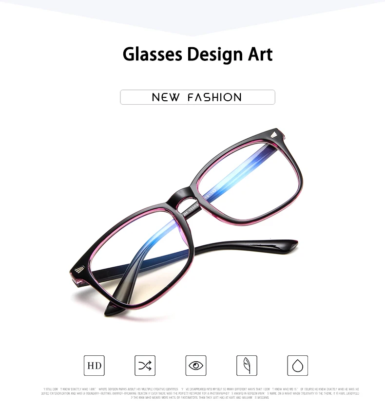 High Quality Korean Trend Optical Frame Retro Blue Light Blocking Glasses Custom