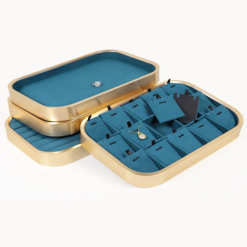 Jewelry Display Stackable Exquisite Jewellery Storage Holder Ring Earrings Necklace Organizer Plate