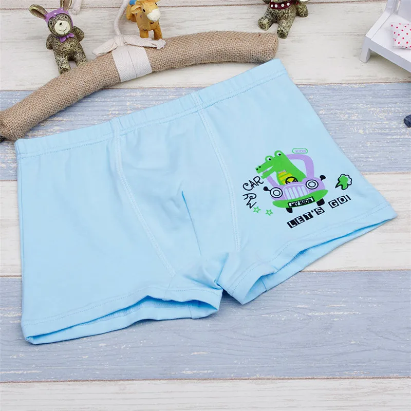 4PCS Kids Underwear Children Panties for Boys Toddler Briefs Teenage Shorts Boxers Underpants