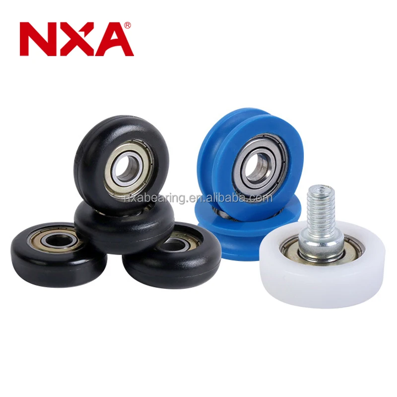 Customized OEM plastic POM PU nylon stainless steel gate shower runner guide sliding window door track roller four wheel