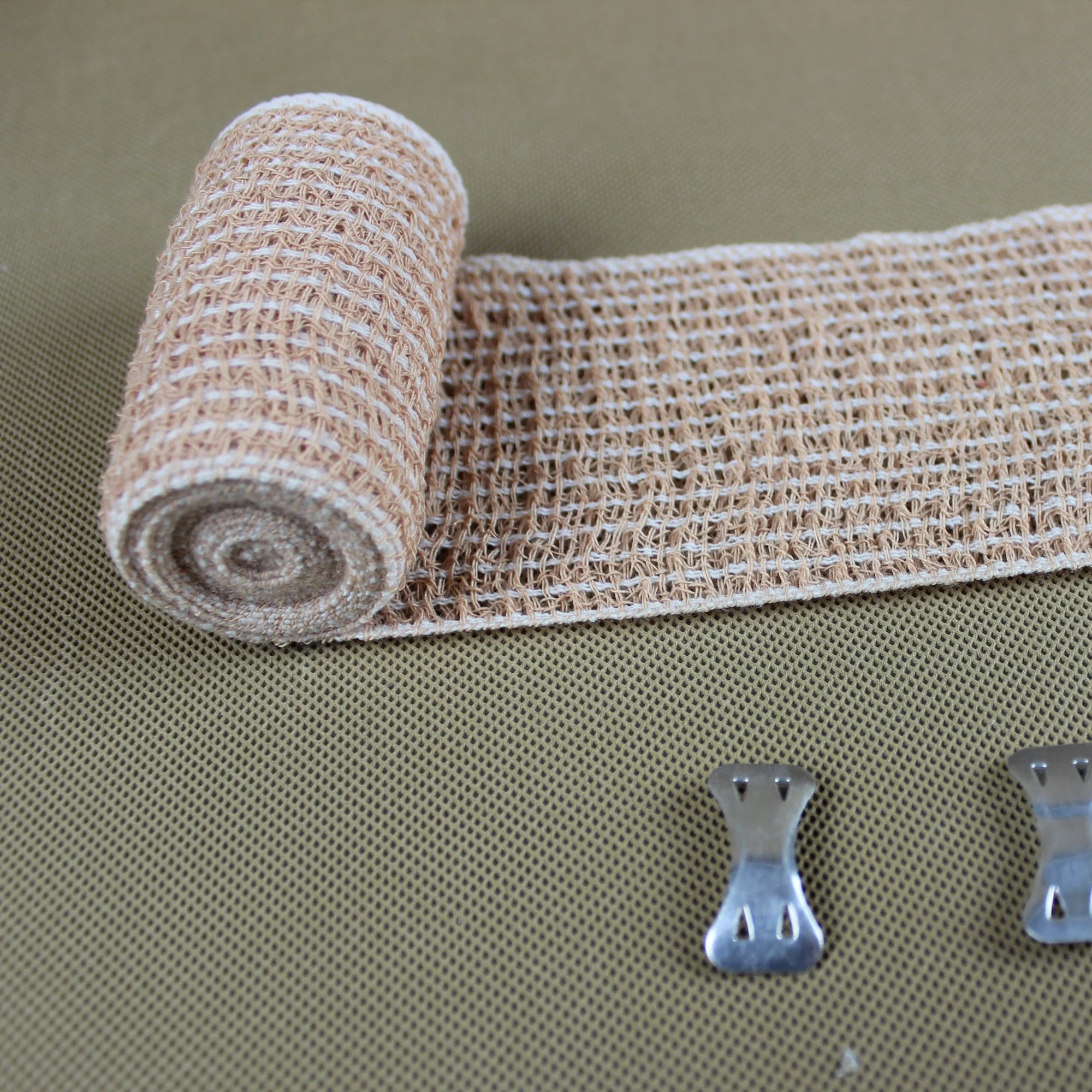 Nature White Spandex Crepe Elastic Bandage High Quality 1.97 Inch to 7.87 Inch Width Medical Bandage