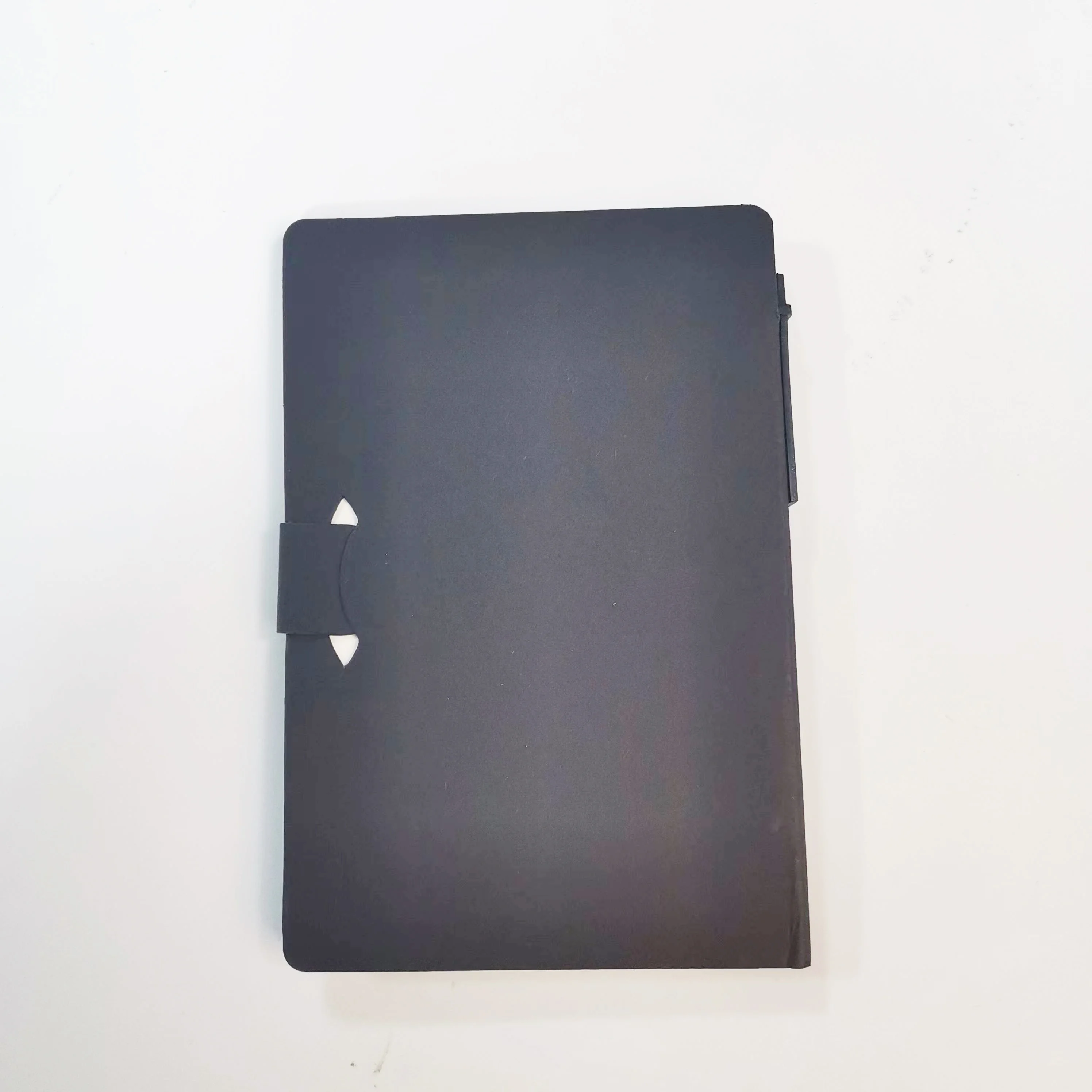 Wholesale Black Sticky Notepad Portable Handbook Glue Binding Notepad with Pen