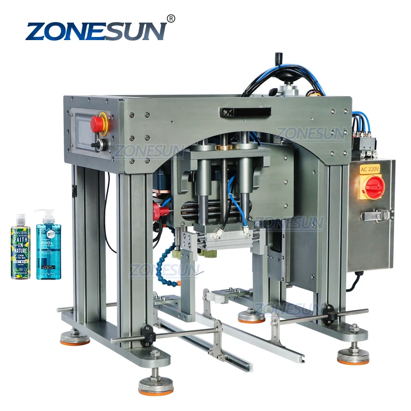 ZONESUN ZS-XG20 Desktop Spray Head Dropper Bottle Table Capping Machine Supply For Sanitizer Bottle Spray Caps