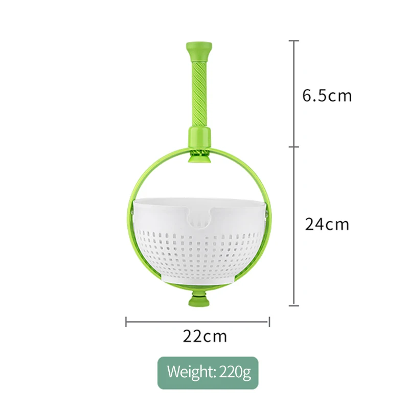 Пластиковая корзина для мытья фруктов и овощей спиннинг дуршлаг сушилка салатов складная Поворотная