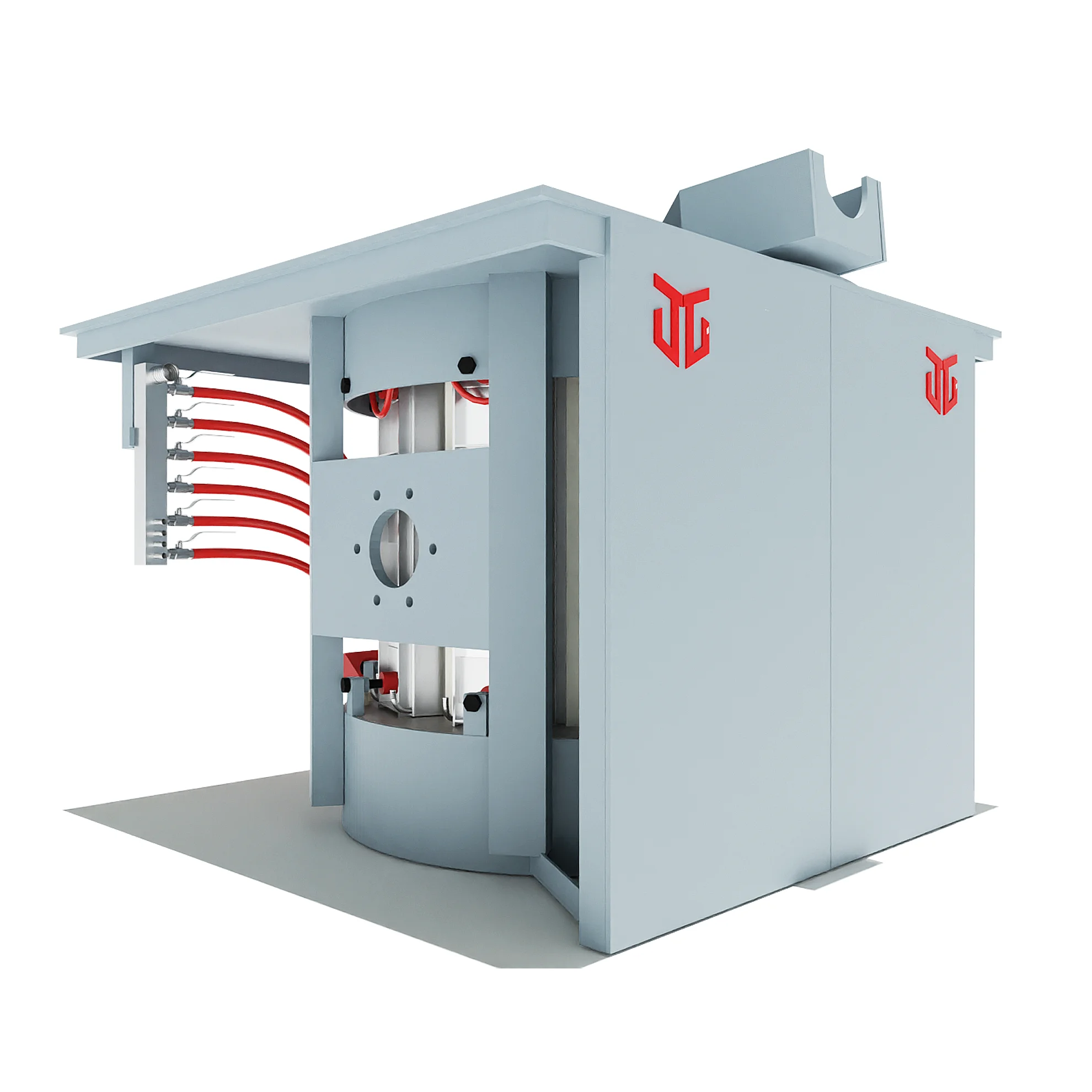 Manufacturer online factory online 1.5T steel medium frequency induction melting furnace 1000KW electric cabinet complete set