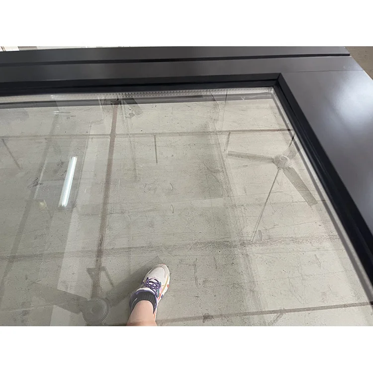 Used Automatic Remote Control Over Head Aluminum Glass Panel Customized Transparent Garage Door