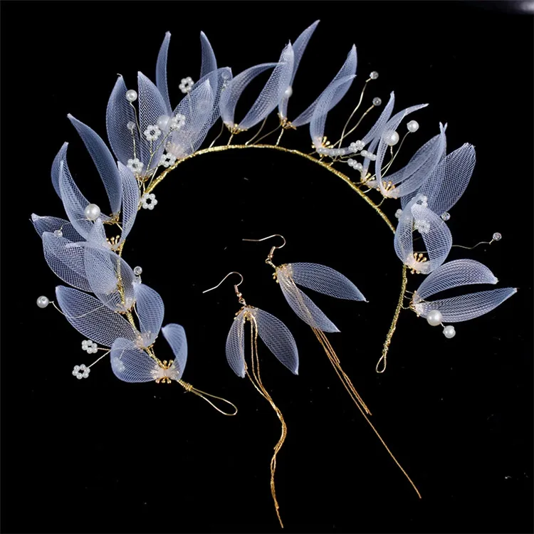 princess bridal accessories of wedding headpiece handmade beaded crown hair wedding accessories women flower