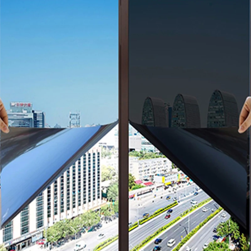 Heat Insulation Film Window Sunscreen Glass Sticker Shading One-way Perspective Privacy Shading Film Light Resistant Glass Film