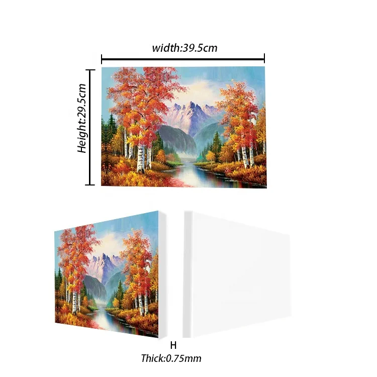 3D lenticular painting customized wall pictures PET 40*30 cm 5D 3D lenticular maple craft poster painting for  home decoration