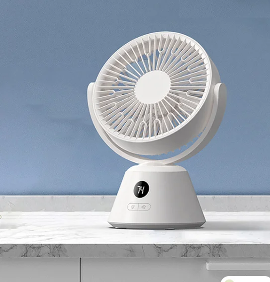 Factory Outdoor New rotate desktop fan USB charging digital display hanging ceiling fan ultra long endurance with night light