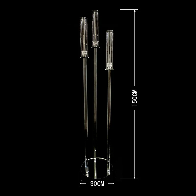 Wholesale Creative Simple Crystal Candle Holder Model House Decoration  Glass Crystal Candle Holder