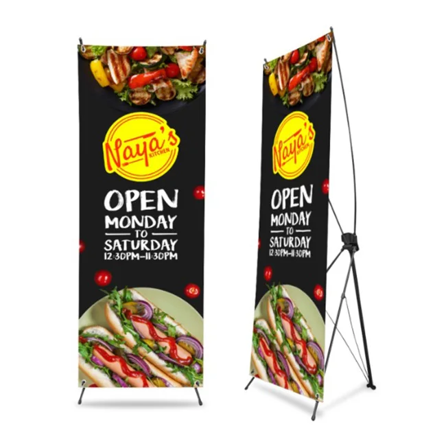 Premium Pop Up Display Aluminium Mini X Banner Stand Tradeshow Display Stand For Poster