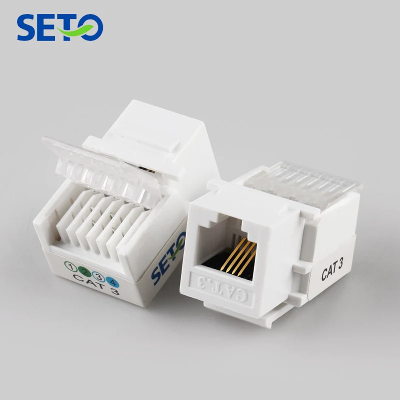 Reusable CAT3 Rj11 .04P4C Toolless Keystone Jack 110 Type