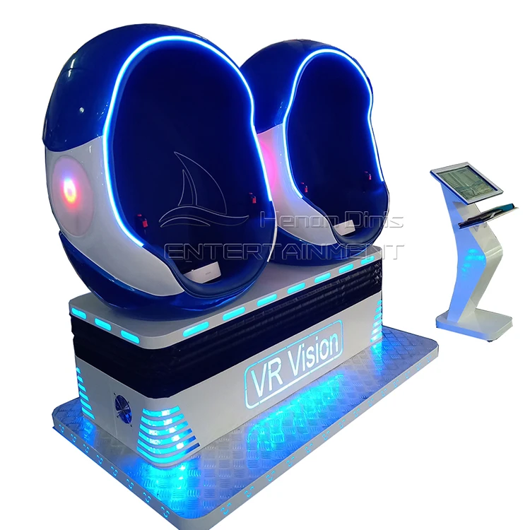 Indoor 2 seats 9D VR cinema 9D egg chair for sale