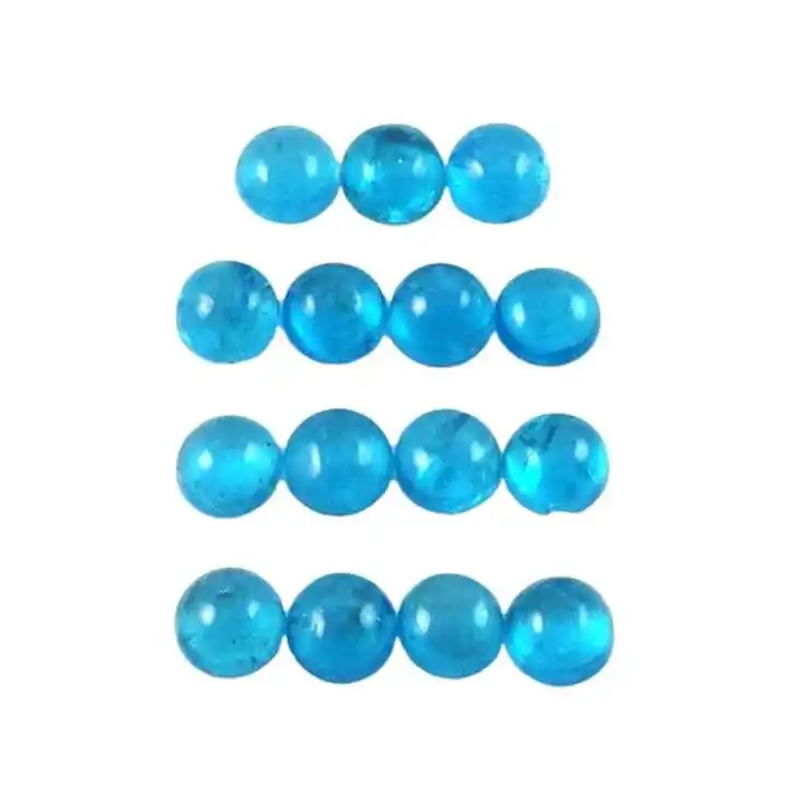 Exclusive Blue Apatite Loose Round Cabochon Gemstone Wholesale Price Natural AAA Good Quality Good Color Gemstone Low Price