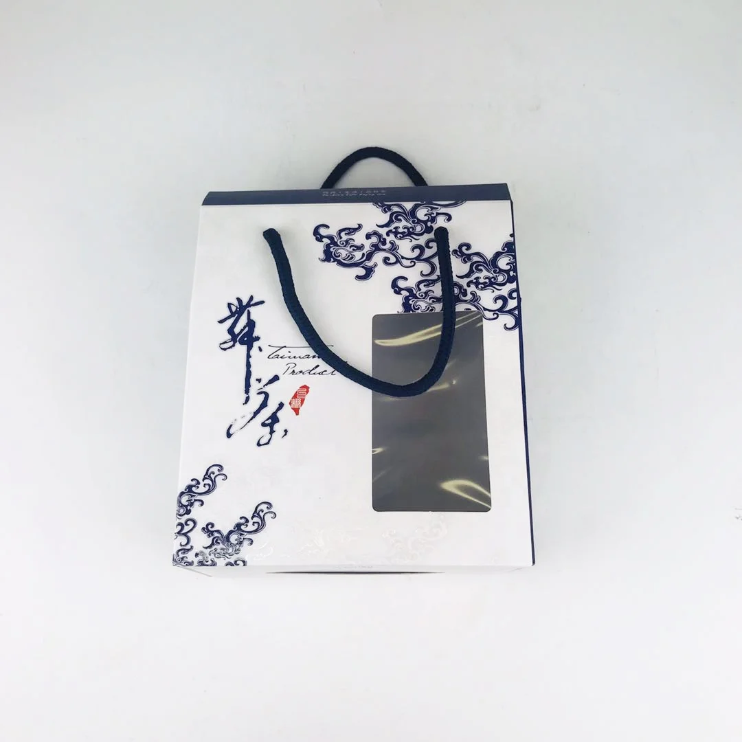 FTS Customized  Gift Paper Bag  Fashion Shopping Chinese Style  Bag With Printable Logo