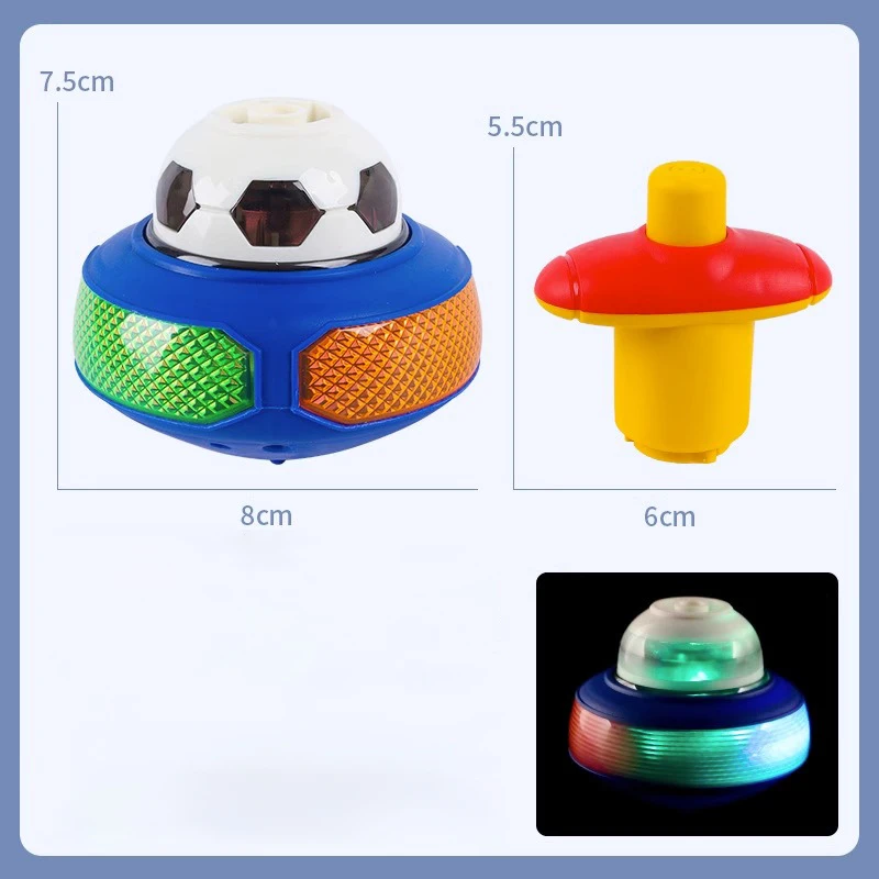 Newest Products Sound And Light Spinning Top For Children Outdoor Toy Spinning Ejection Gyro Educational Toy For 1-3 Years Old