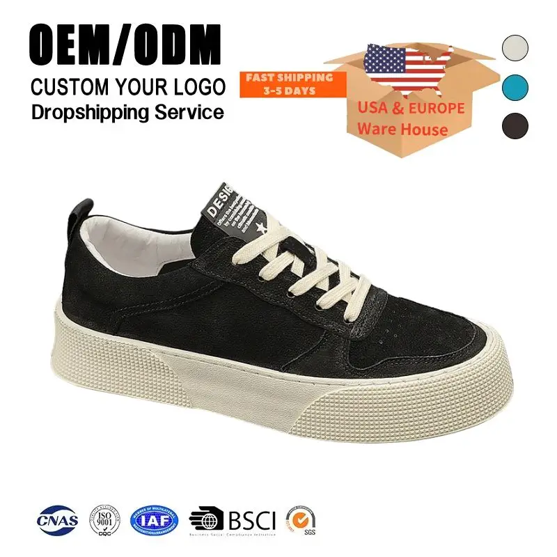 OEM & ODM  Casual Shoes Popular Thick Sole Increase Breathable Soft Sole Wear-resistant Waterproof Non-slip Light Sneaker