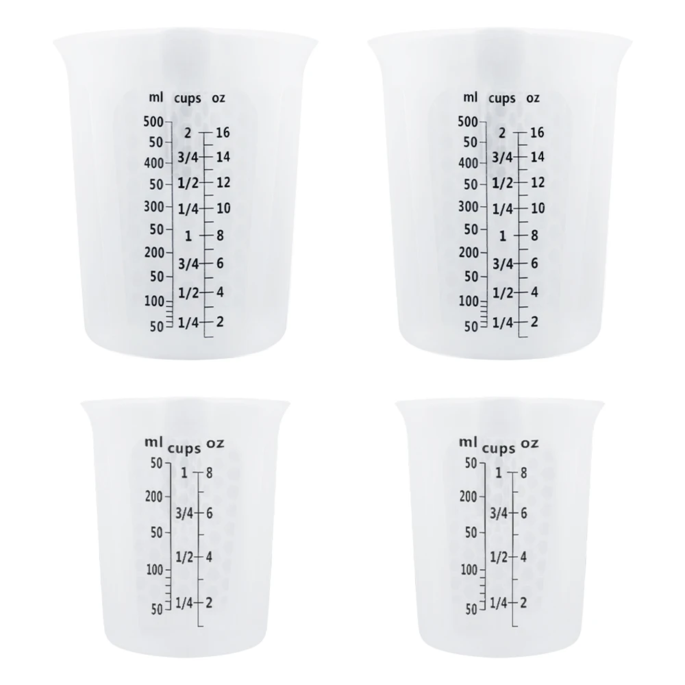 Food Grade Oven Safe Silicone Measuring Cup For Baking Hot Selling 120ml/250ml/500ml Silicone Measuring Cup