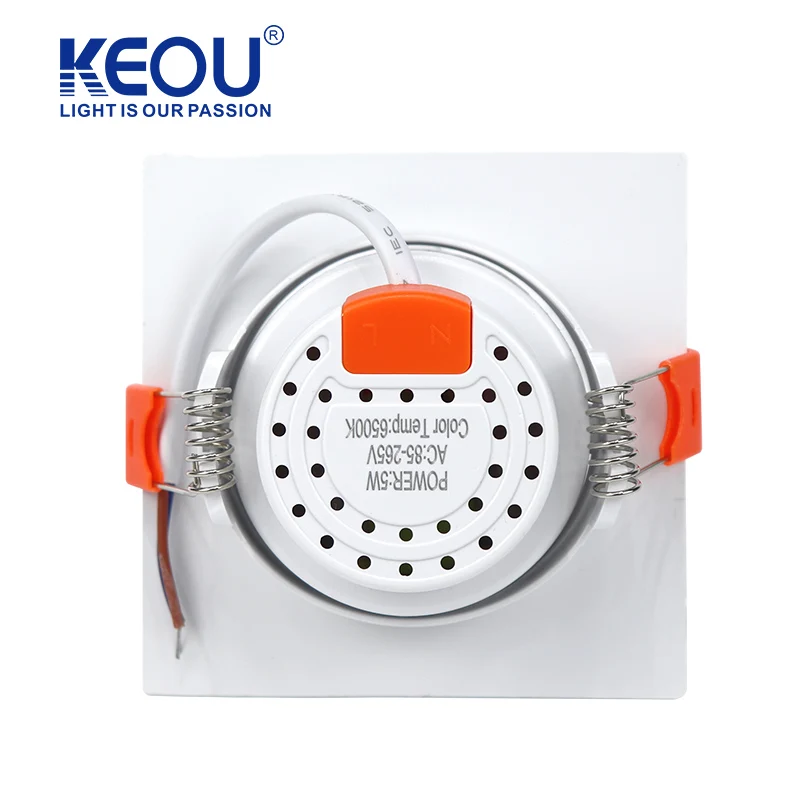 Keou Low Price Round/Square 3 Watt 5W 7W 9W 12W Downlight Led Mini Spotlight With Driver