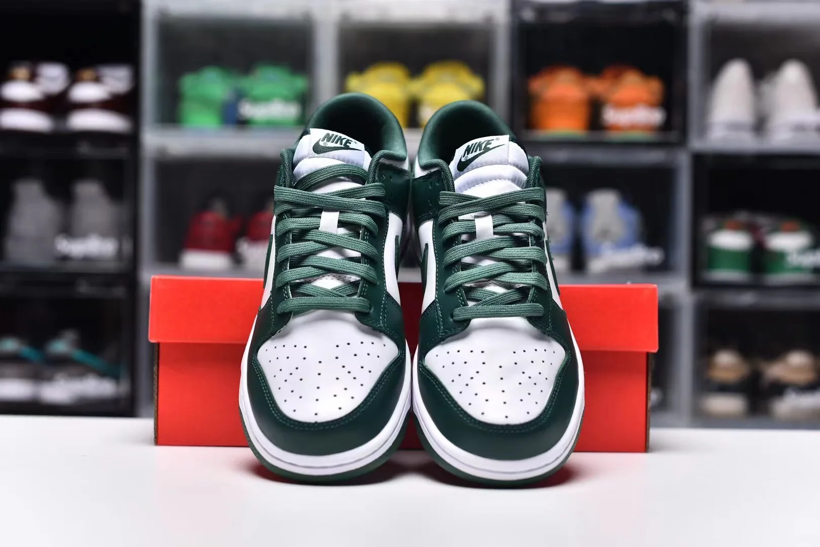 Мужские и женские кроссовки SB Dunk низкие белые Зеленые для скейтборда спортивная обувь белого цвета