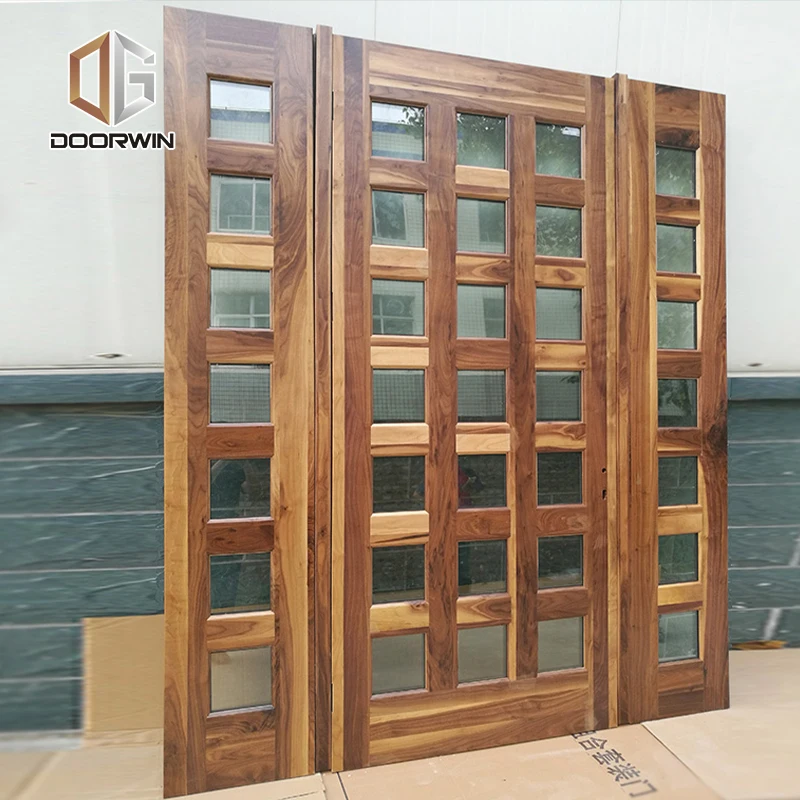 Exterior security front wood door for home and office and American style custom colours exterior entry door