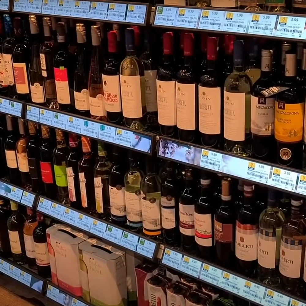 47 1 дюймовый экран для полки дисплея в виде плоскости рекламная машина супермаркетов