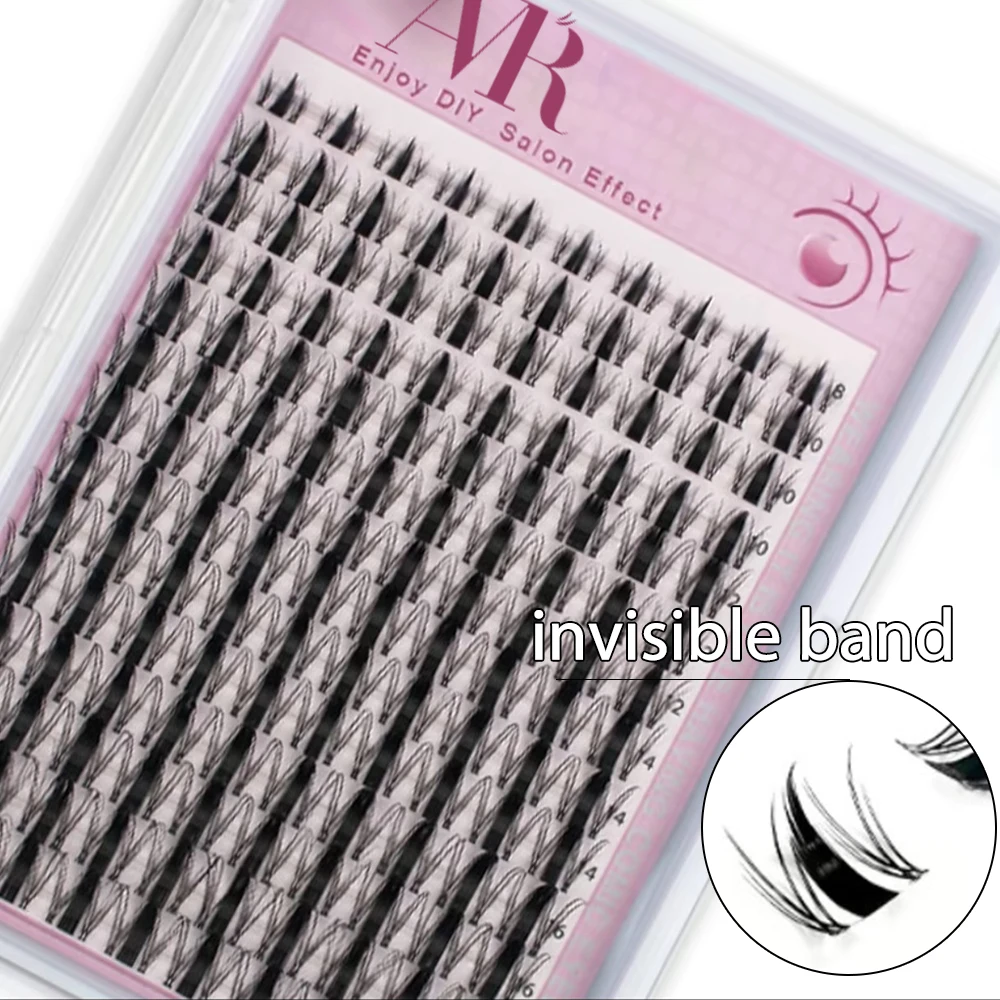 C D Curl Lash Clusters Custom Logo Hand Made Silk Natural Faux Mink Mix Curl Individual 18mm Pre Mapped Cluster Lashes