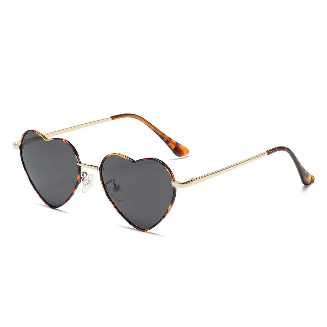 8088 Super Hot Metal Retro Heart Frame Colorful UV400 Women Sunglasses New Spring Leg Polarized Ladies Sun Glasses