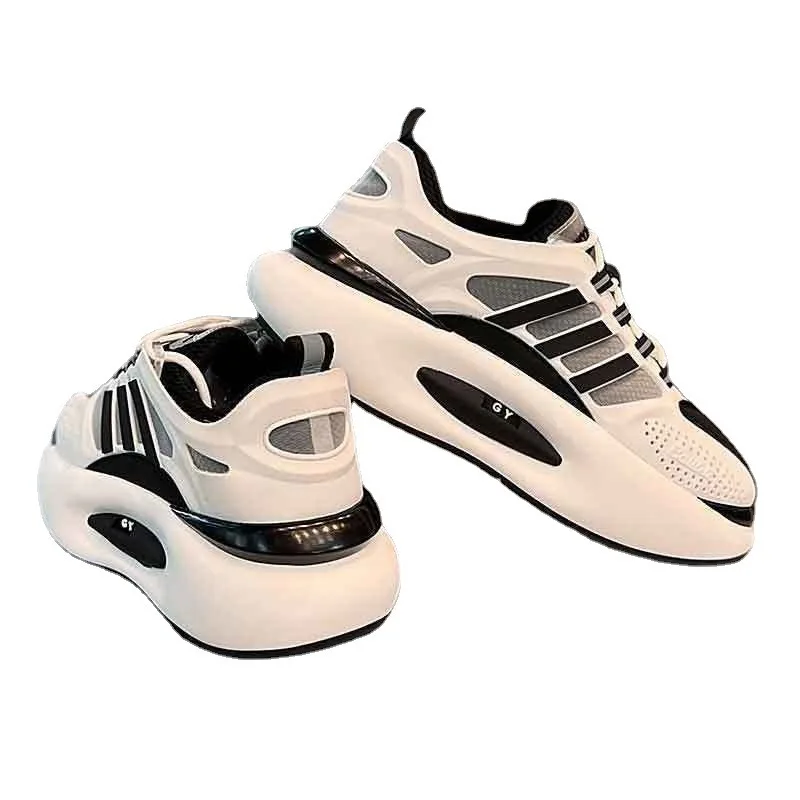New Daddy Hard-Wearing Trend Breathable Sneakers For Men Height Increasing Running Shoe