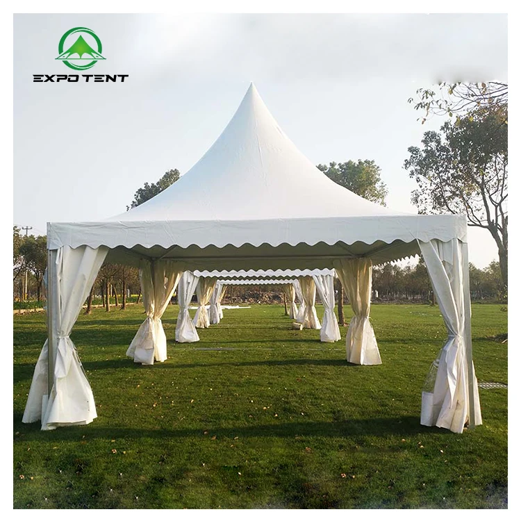 White Spire Outdoor Camping Tent Quadrangle Custom Pagoda 3x3 5x5 Activity Exhibition Advertising Temporary Tent