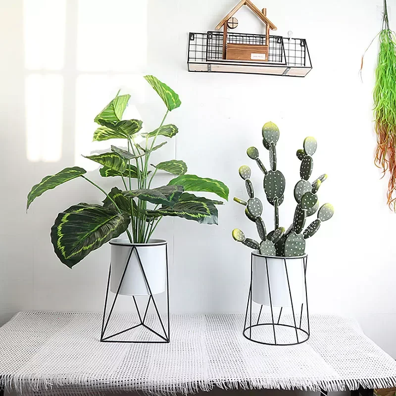 Modern Plant Stand Decorative Iron Metal Flower Rack Metal Floor Air Plant Stand Garden Pots & Planters