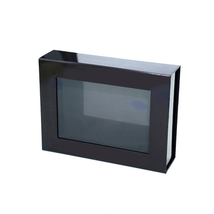 Custom rigid hardbox magnetbox window matt magnet box packaging luxury folding gift box with magnetic with window