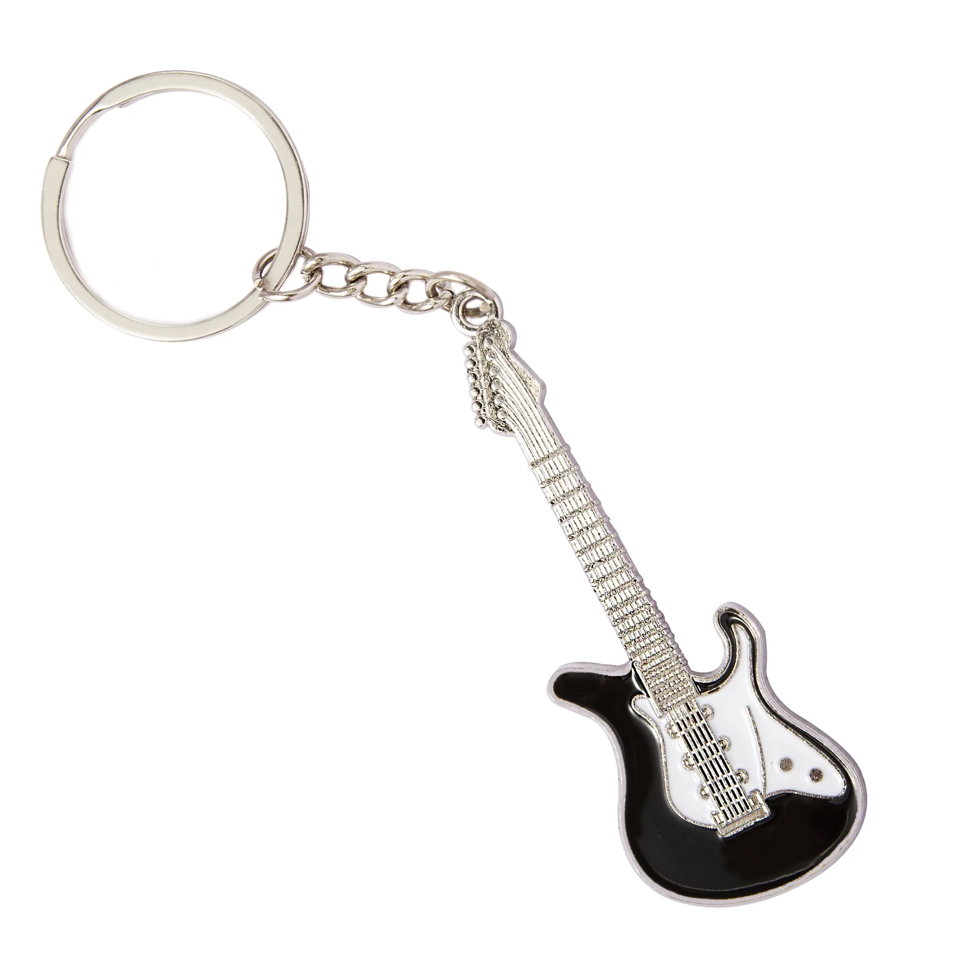 Guitar Keychain Creative Gift Cartoon Laser Engraved LOGO Music Pendant Promotional Gifts